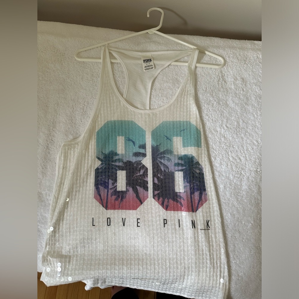 Victoria’s Secret LOVE PINK sequin sparkly top (USED, LIKE NEW)